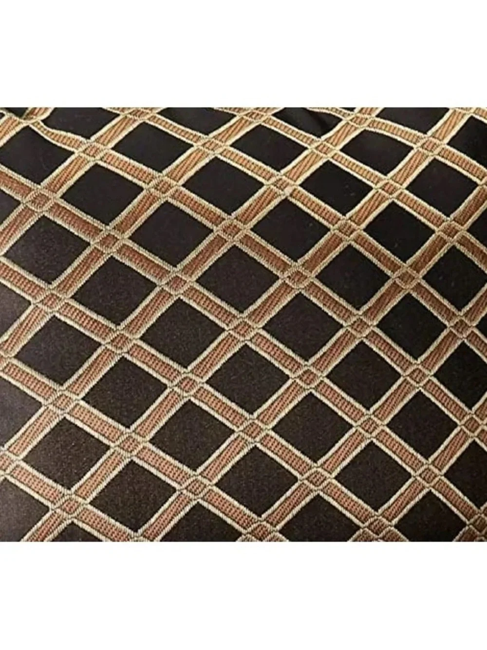 Luxury Black and Tan Damask cal king 3 piece Comforter Set